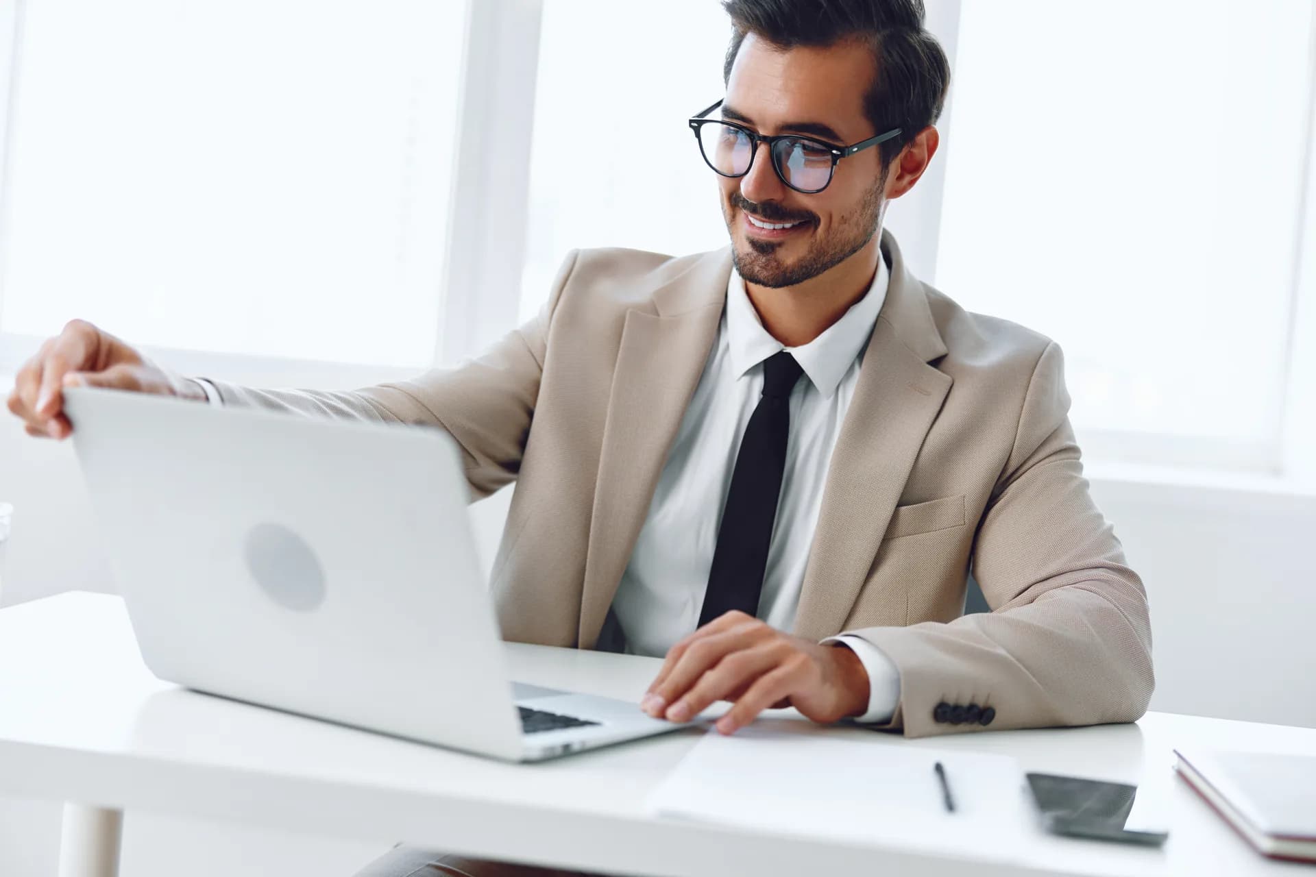A candidate working through practice questions at a desk